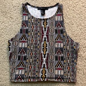 Forever 21 Tribal Print Crop Top